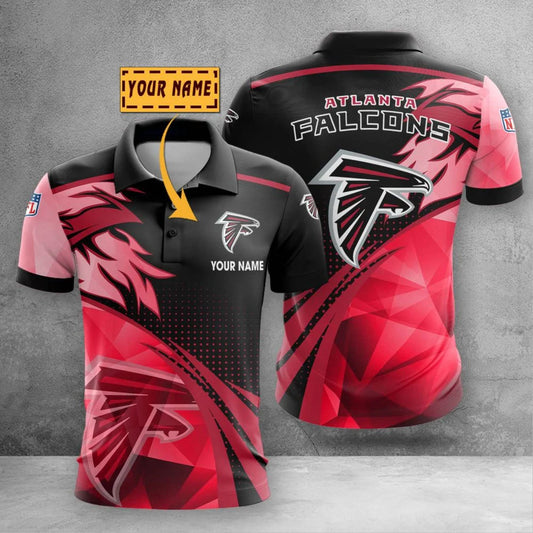 LIMITED EDITION - NEW CUSTOMIZED NFL18 ATF ATLANTA FALCONS POLO SHIRT