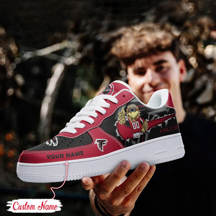 LIMITED EDITION - NEW CUSTOMIZED NFL18 ATF ATLANTA FALCONS AF1 SNEAKERS