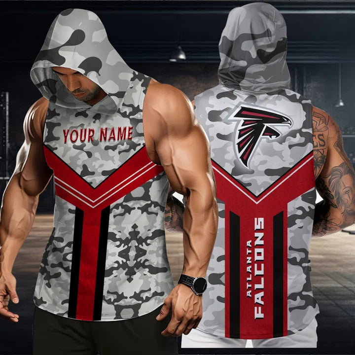 LIMITED EDITION - NEW CUSTOMIZED NFL18 ATF ATLANTA FALCONS HOODED TANK TOP