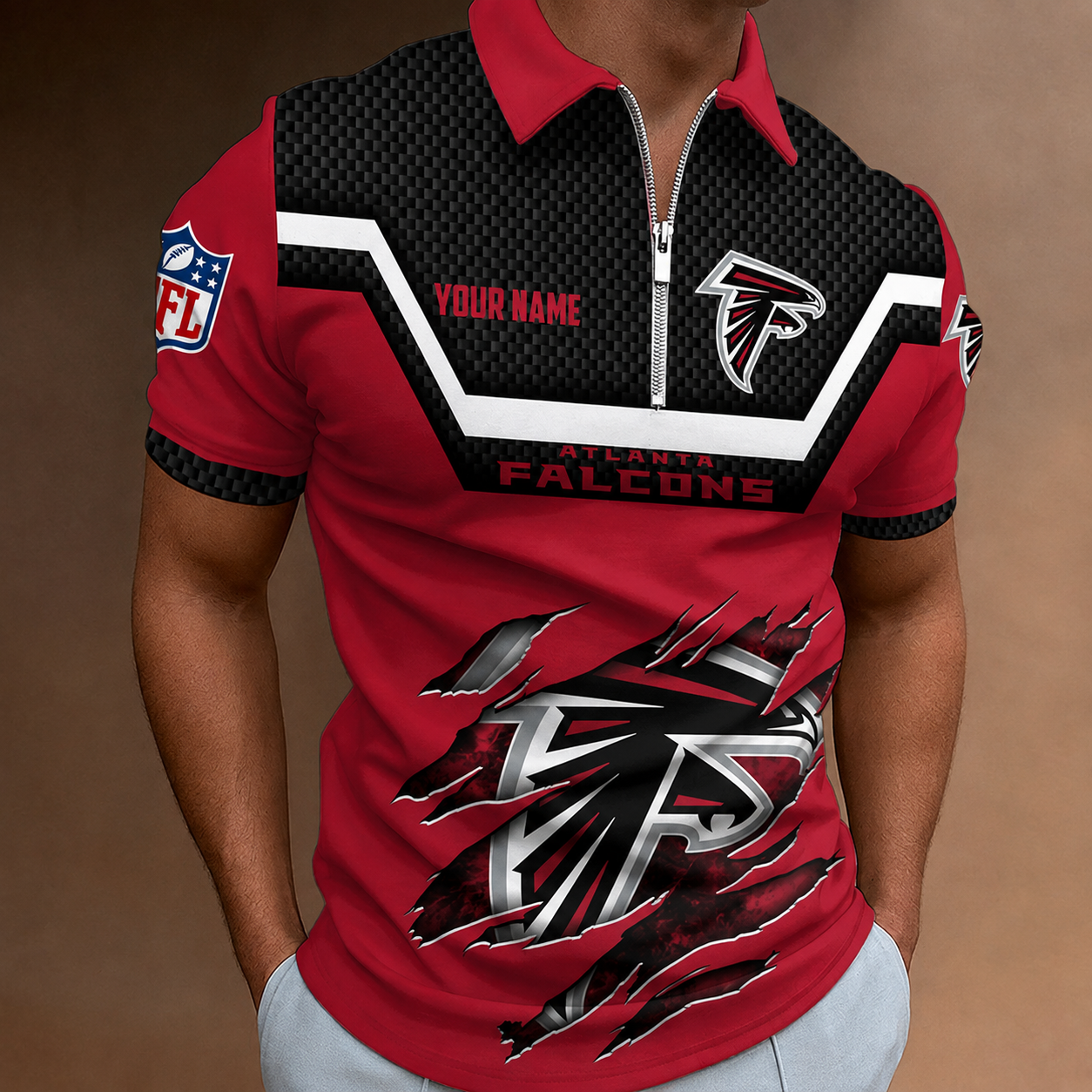 LIMITED EDITION - NEW CUSTOMIZED NFL18 ATF ATLANTA FALCONS T-SHIRT, POLO SHIRT, ZIP POLO SHIRT, SWEATSHIRT, HOODIE & ZIP HOODIE