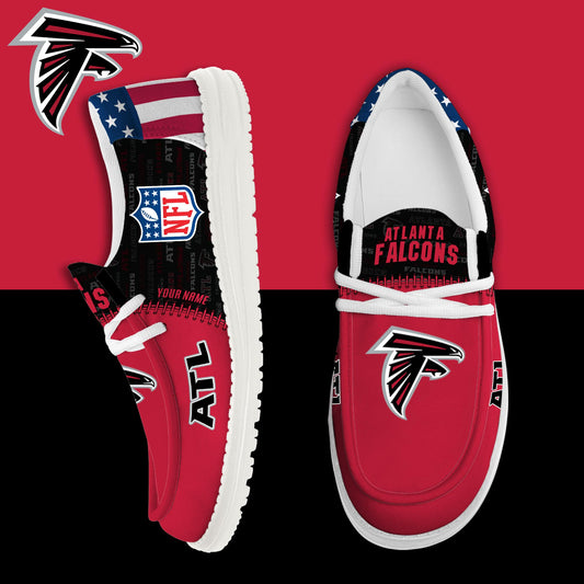 LIMITED EDITION - NEW CUSTOMIZED NFL18 ATF ATLANTA FALCONS LOAFER SHOES