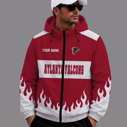 [SPECIAL OFFER] NEW CUSTOMIZED NFL18 ATF ATLANTA FALCONS WINDBREAKER JACKET