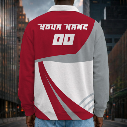[SPECIAL OFFER] NEW CUSTOMIZED NFL18 ATF ATLANTA FALCONS LONG SLEEVE POLO SHIRT