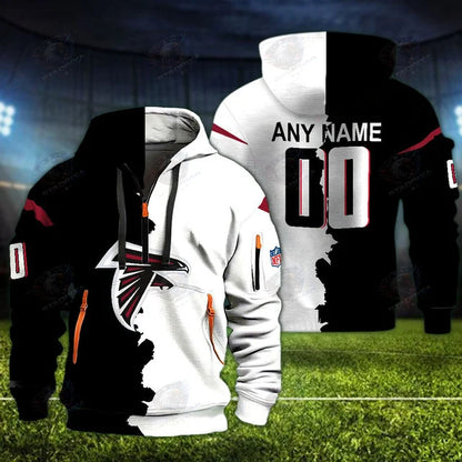 [SPECIAL OFFER] NEW CUSTOMIZED NFL18 ATF ATLANTA FALCONS QUARTER ZIP HOODIE