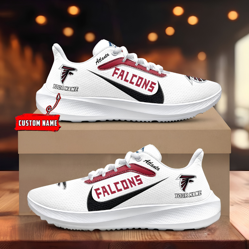 [SPECIAL OFFER] NEW CUSTOMIZED NFL18 ATF ATLANTA FALCONS ROAD RUNNING SHOES