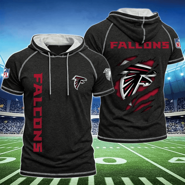 [SPECIAL OFFER] NEW CUSTOMIZED NFL18 ATF ATLANTA FALCONS SHORT SLEEVE HOODIE