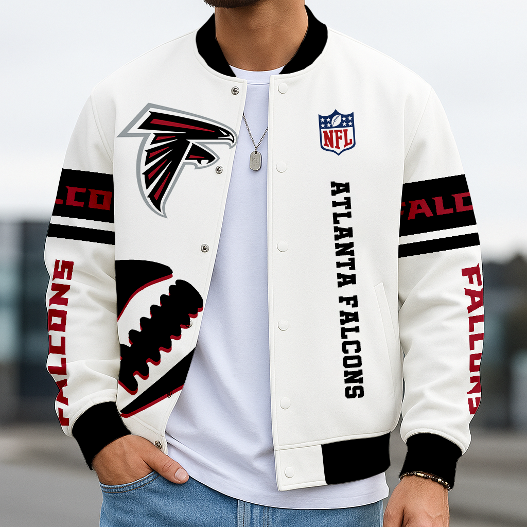 LIMITED EDITION - NEW CUSTOMIZED NFL18 ATF ATLANTA FALCONS BASEBALL JACKET