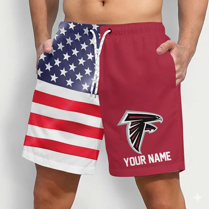 LIMITED EDITION - NEW CUSTOMIZED NFL18 ATF ATLANTA FALCONS SHORT PANTS