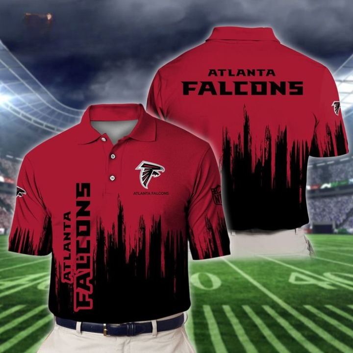 LIMITED EDITION - NEW CUSTOMIZED NFL18 ATF ATLANTA FALCONS POLO SHIRT