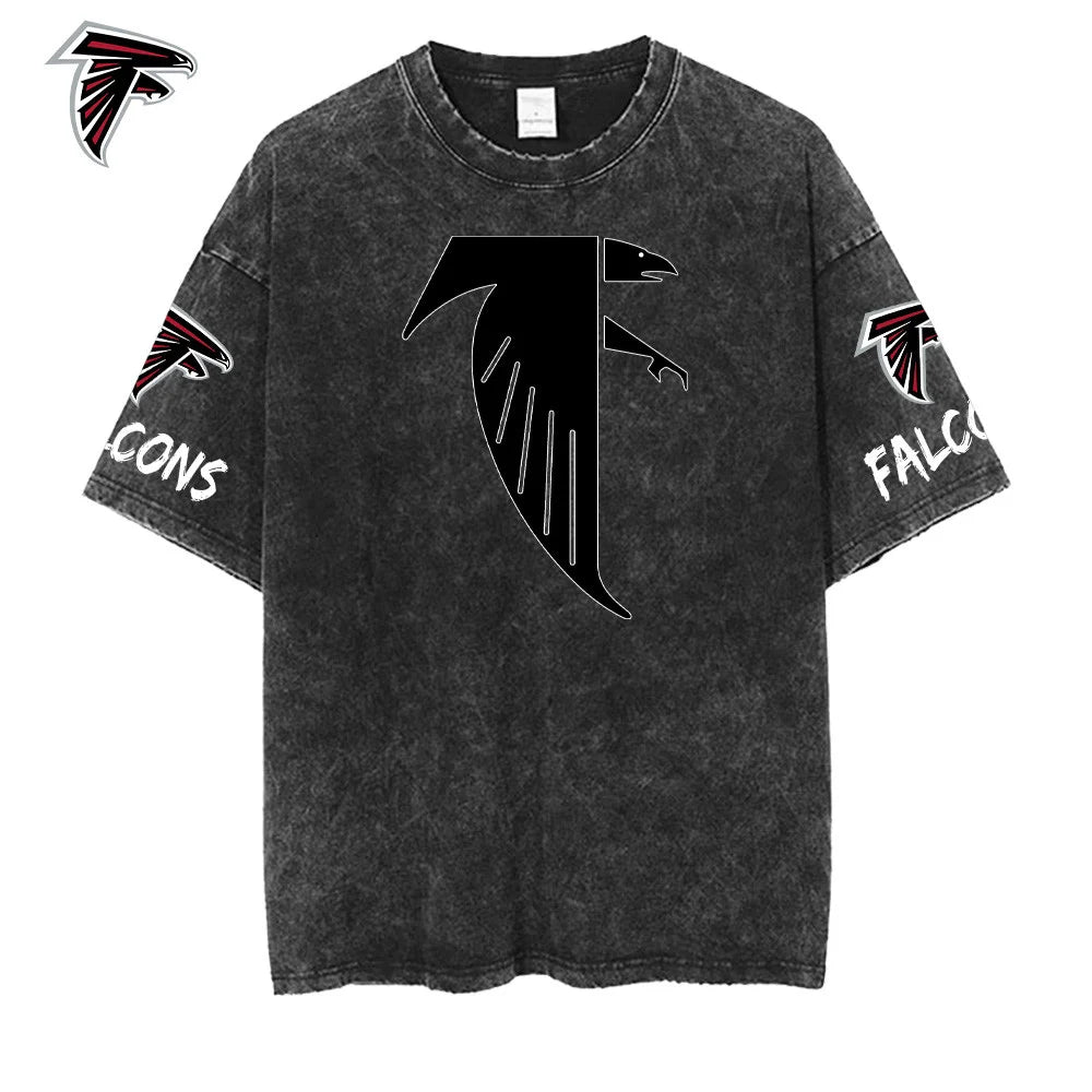 [SPECIAL OFFER] NEW CUSTOMIZED NFL18 ATF ATLANTA FALCONS MULTICOLOR WASHED TEE