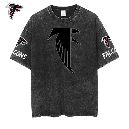 [SPECIAL OFFER] NEW CUSTOMIZED NFL18 ATF ATLANTA FALCONS MULTICOLOR WASHED TEE