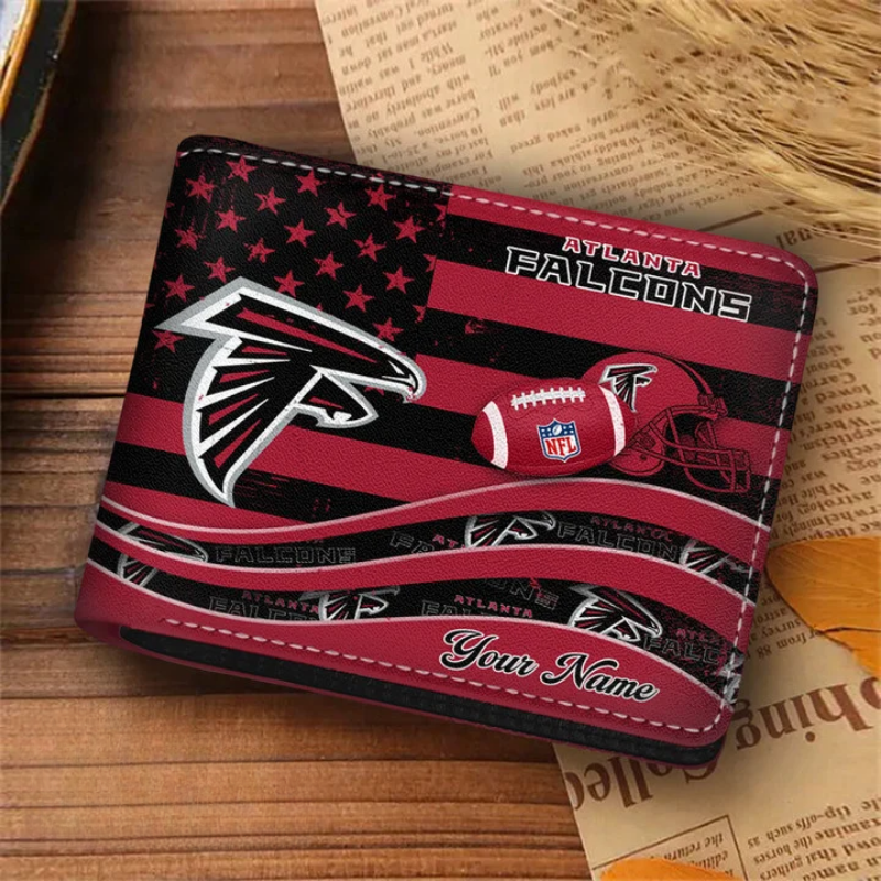 [SPECIAL OFFER] NEW CUSTOMIZED NFL18 ATF ATLANTA FALCONS LEATHER WALLET