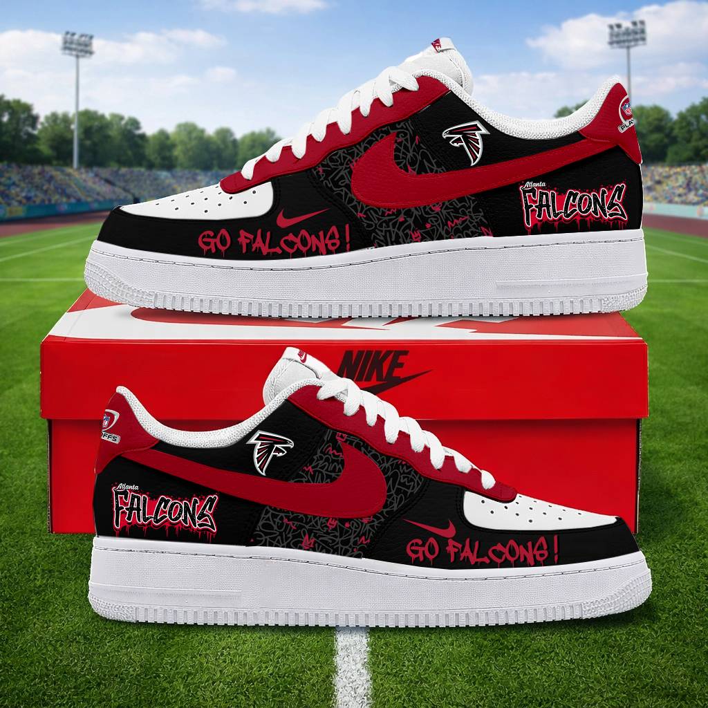 LIMITED EDITION - NEW CUSTOMIZED NFL18 ATF ATLANTA FALCONS AF1 SNEAKERS