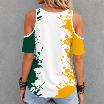 [FAN FAVORITE] NEW CUSTOMIZED NCAA MAM18 BAB BAYLOR BEARS CRISS CROSS V-NECK TOP