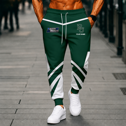 LIMITED EDITION - NEW CUSTOMIZED NCAA MAM18 BAB BAYLOR BEARS SWEATPANTS