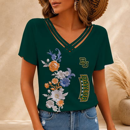 [FAN FAVORITE] NEW CUSTOMIZED NCAA MAM18 BAB BAYLOR BEARS V-NECK SHIRT