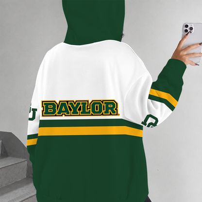 [FAN FAVORITE] NEW CUSTOMIZED NCAA MAM18 BAB BAYLOR BEARS STRAPPY ZIP HOODIE