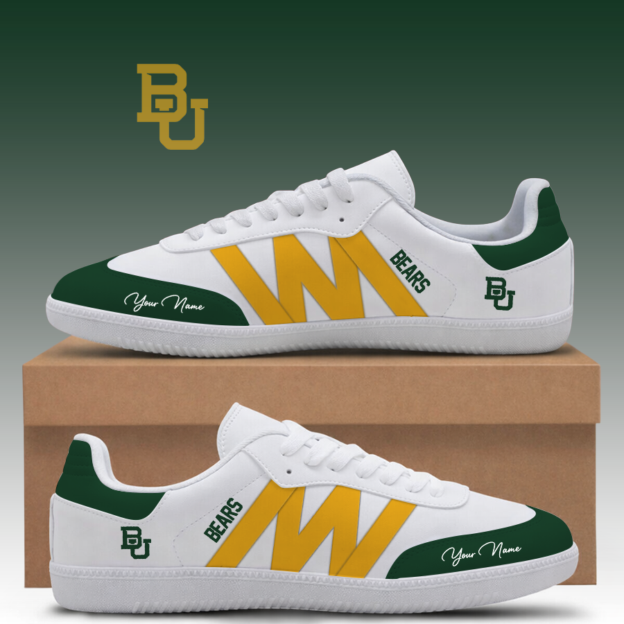 [FAN FAVORITE] NEW CUSTOMIZED NCAA MAM18 BAB BAYLOR BEARS CLASSIC SNEAKERS