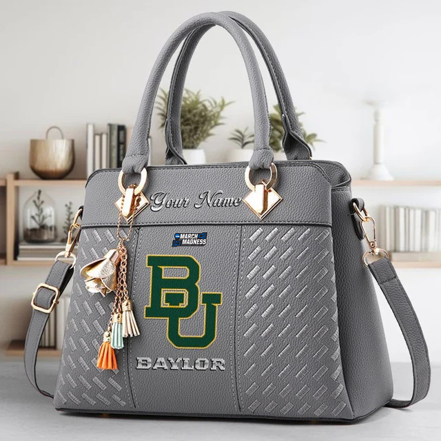 LIMITED EDITION - NEW CUSTOMIZED NCAA MAM18 BAB BAYLOR BEARS ZIP HANDBAG MULTICOLOR