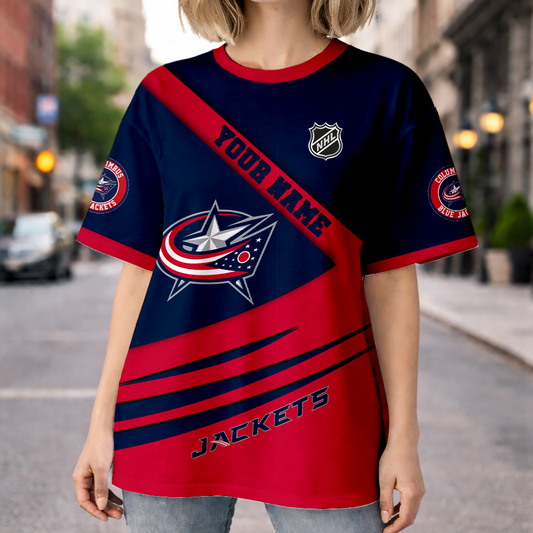 LIMITED EDITION - NEW CUSTOMIZED NHL18 CBJ COLUMBUS BLUE JACKETS UNISEX T-SHIRT, SWEATSHIRTS, HOODIE & JACKETS