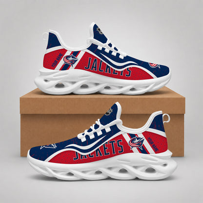 VIRAL EDITION - NEW CUSTOMIZED NHL18 CBJ COLUMBUS BLUE JACKETS CLUNKY SNEAKERS