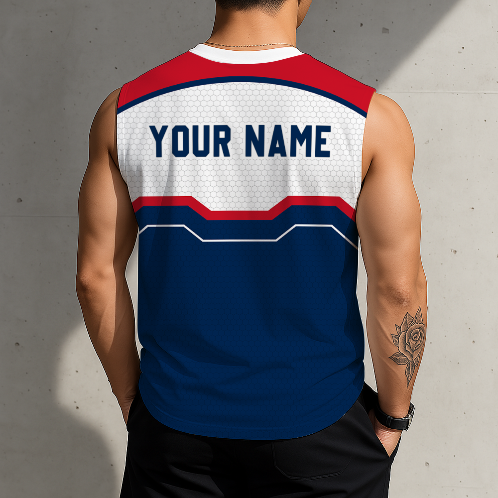 SPECIAL EDITION - NEW CUSTOMIZED NHL18 CBJ COLUMBUS BLUE JACKETS MEN'S GYM SHIRT