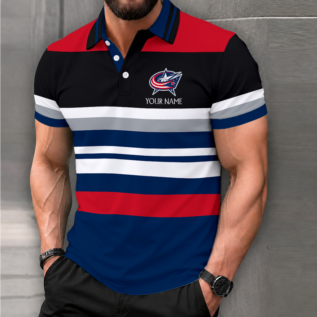 LIMITED EDITION - NEW CUSTOMIZED NHL18 CBJ COLUMBUS BLUE JACKETS T-SHIRT, POLO SHIRT, ZIP POLO SHIRT, SWEATSHIRT, HOODIE & ZIP HOODIE