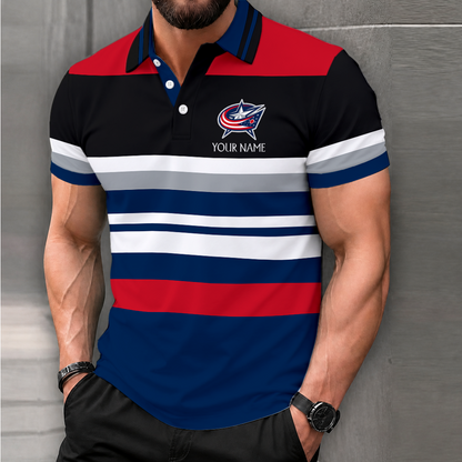 LIMITED EDITION - NEW CUSTOMIZED NHL18 CBJ COLUMBUS BLUE JACKETS T-SHIRT, POLO SHIRT, ZIP POLO SHIRT, SWEATSHIRT, HOODIE & ZIP HOODIE