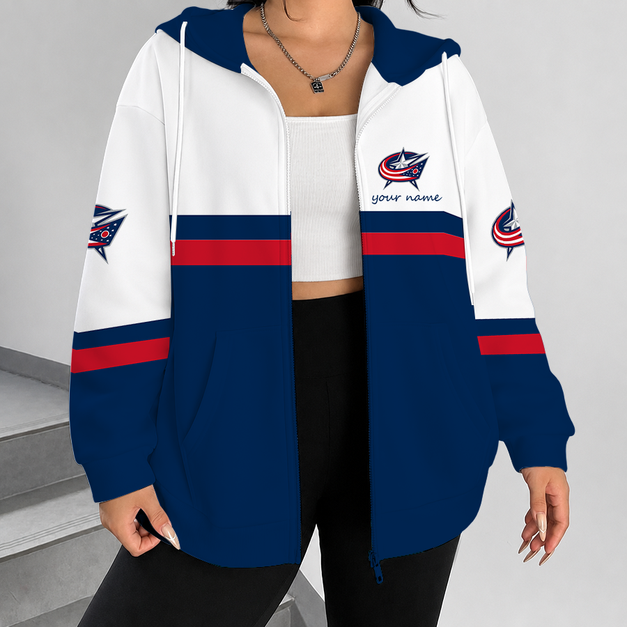 [SUPER SALE] NEW CUSTOMIZED NHL18 CBJ COLUMBUS BLUE JACKETS T-SHIRT, HOODIE, ZIP HOODIE