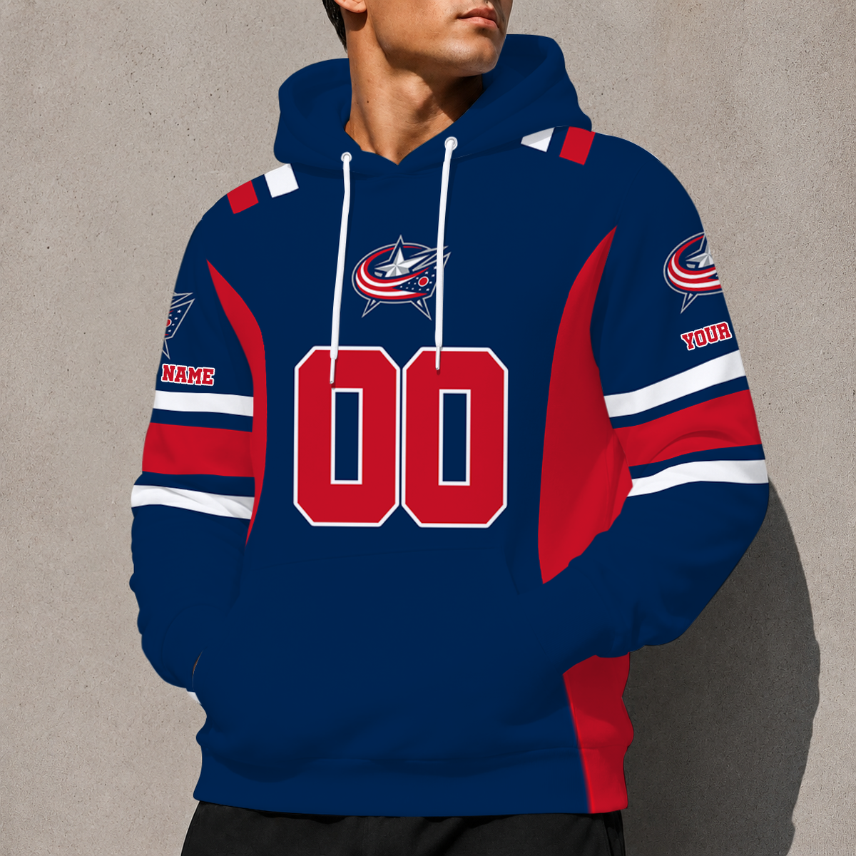 ELITE EDITION - NEW CUSTOMIZED NHL18 CBJ COLUMBUS BLUE JACKETS HOODIE, ZIP HOODIE, T-SHIRT, POLO SHIRT, ZIP POLO SHIRT & SWEATSHIRT