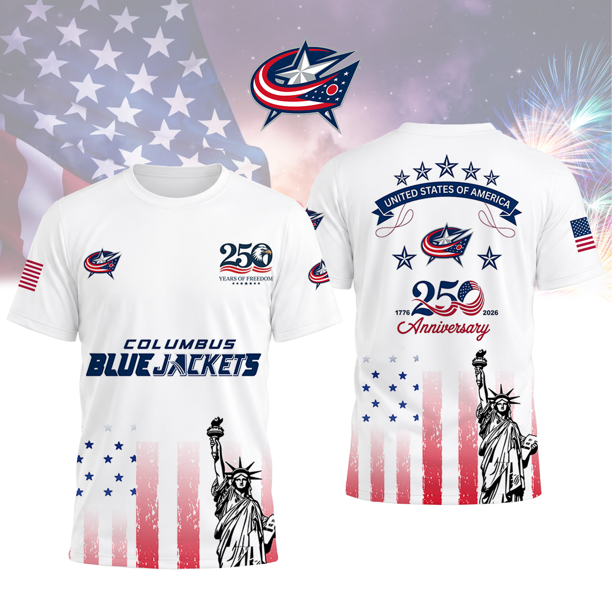 LIMITED EDITION - NEW CUSTOMIZED NHL18 CBJ COLUMBUS BLUE JACKETS T-SHIRT, POLO SHIRT, ZIP POLO SHIRT, SWEATSHIRT, HOODIE & ZIP HOODIE