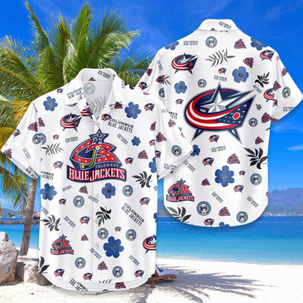 LIMITED EDITION - NEW CUSTOMIZED NHL18 CBJ COLUMBUS BLUE JACKETS UNISEX HAWAIIAN SHIRT