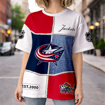 LIMITED EDITION - NEW CUSTOMIZED NHL18 CBJ COLUMBUS BLUE JACKETS UNISEX T-SHIRT, SWEATSHIRTS, HOODIE & JACKETS