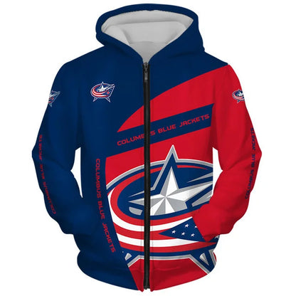 LIMITED EDITION - NEW CUSTOMIZED NHL18 CBJ COLUMBUS BLUE JACKETS T-SHIRT, POLO SHIRT, ZIP POLO SHIRT, SWEATSHIRT, HOODIE & ZIP HOODIE