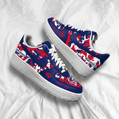 [SUPER SALE] NEW CUSTOMIZED NHL18 CBJ COLUMBUS BLUE JACKETS AF1 SHOES