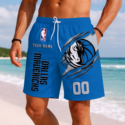 LIMITED EDITION - NEW CUSTOMIZED NBA18 DMA DALLAS MAVERICKS SHORT PANTS