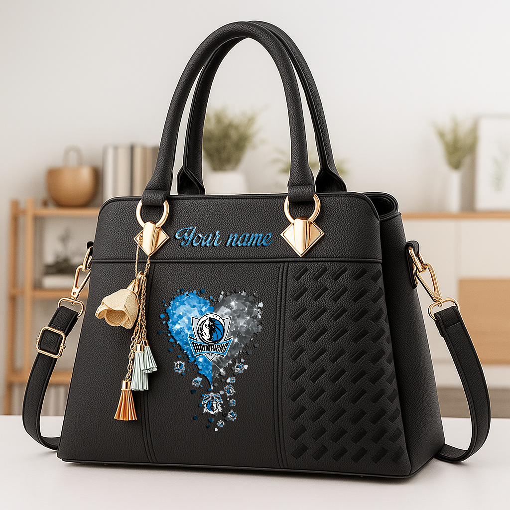 LIMITED EDITION - NEW CUSTOMIZED NBA18 DMA DALLAS MAVERICKS ZIP HANDBAG MULTICOLOR