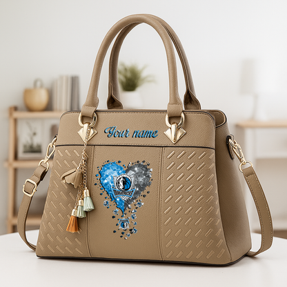 LIMITED EDITION - NEW CUSTOMIZED NBA18 DMA DALLAS MAVERICKS ZIP HANDBAG MULTICOLOR