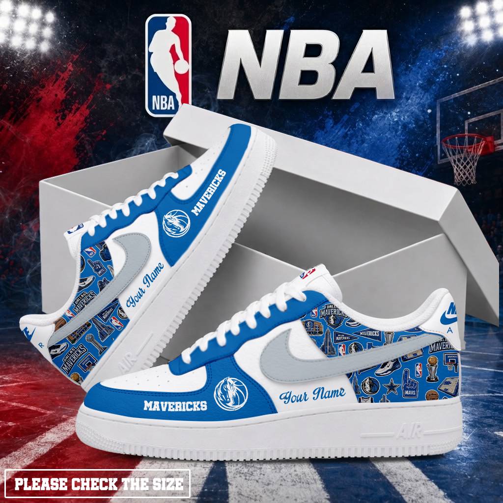 LIMITED EDITION - NEW CUSTOMIZED NBA18 DMA DALLAS MAVERICKS AF1 SHOES