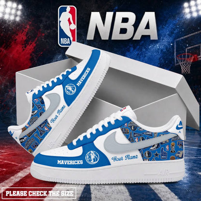 LIMITED EDITION - NEW CUSTOMIZED NBA18 DMA DALLAS MAVERICKS AF1 SHOES