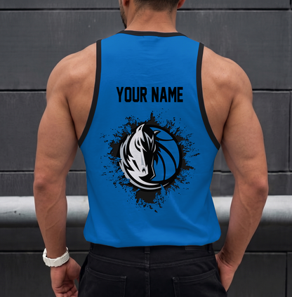 ELITE EDITION - NEW CUSTOMIZED NBA18 DMA DALLAS MAVERICKS UNISEX TANK TOP