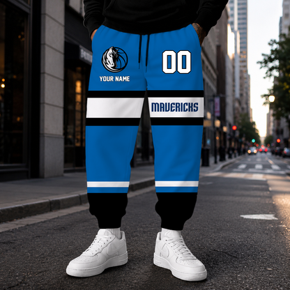 ELITE EDITION - NEW CUSTOMIZED NBA18 DMA DALLAS MAVERICKS SWEATPANTS