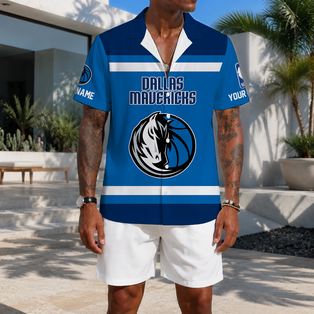 EXCLUSIVE EDITION - NEW CUSTOMIZED NBA18 DMA DALLAS MAVERICKS UNISEX HAWAIIAN SHIRT