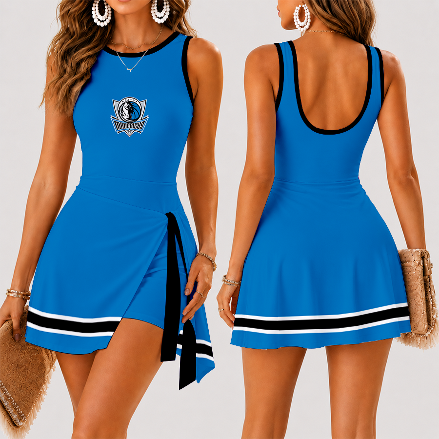 [HOT DEAL] NEW CUSTOMIZED NBA18 DMA DALLAS MAVERICKS WOMEN'S SUMMER SKORT DRESS