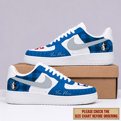 EXCLUSIVE EDITION - NEW CUSTOMIZED NBA18 DMA DALLAS MAVERICKS AF1 SNEAKERS