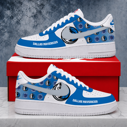 LIMITED EDITION - NEW CUSTOMIZED NBA18 DMA DALLAS MAVERICKS AF1 SNEAKERS