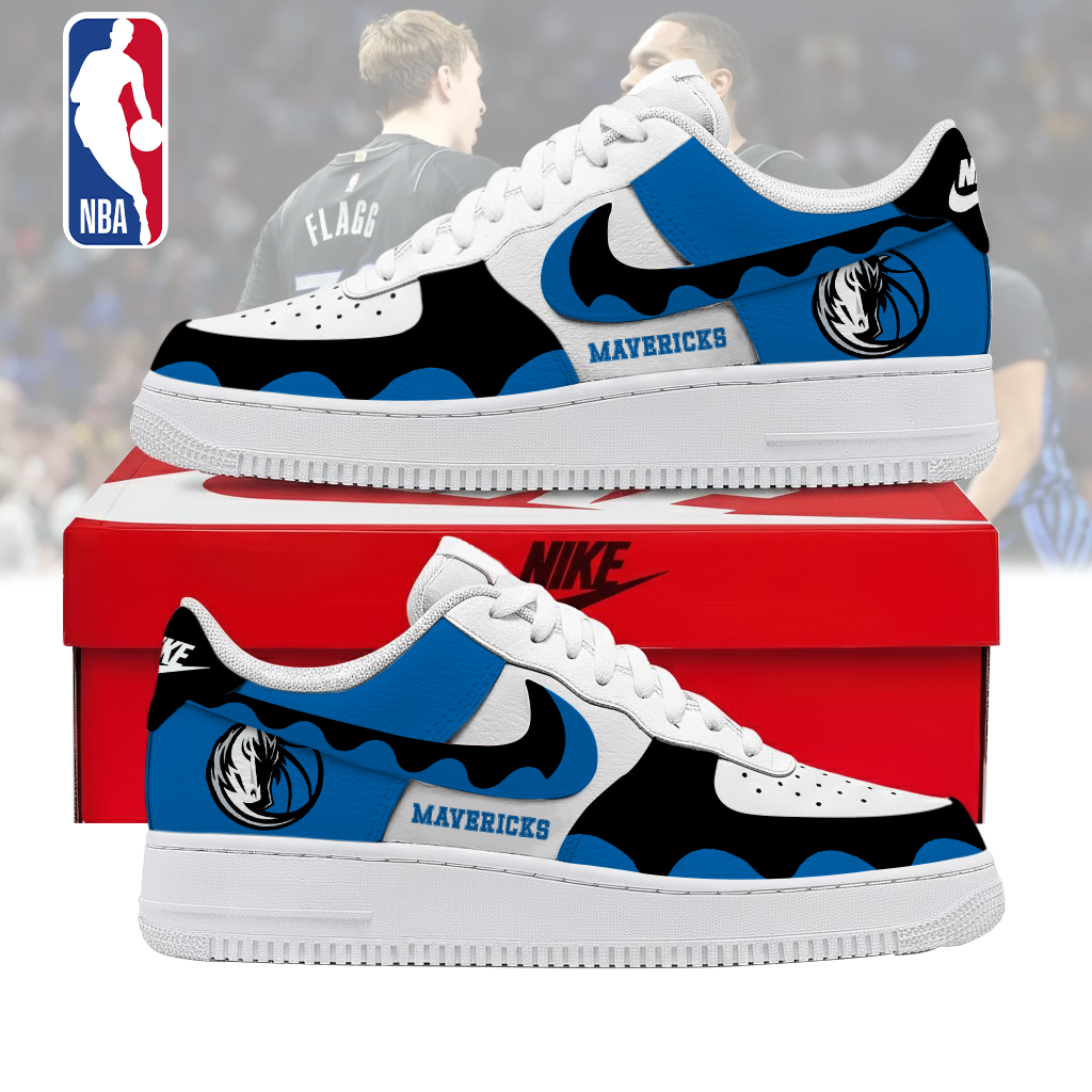 LIMITED EDITION - NEW CUSTOMIZED NBA18 DMA DALLAS MAVERICKS AF1 SNEAKERS