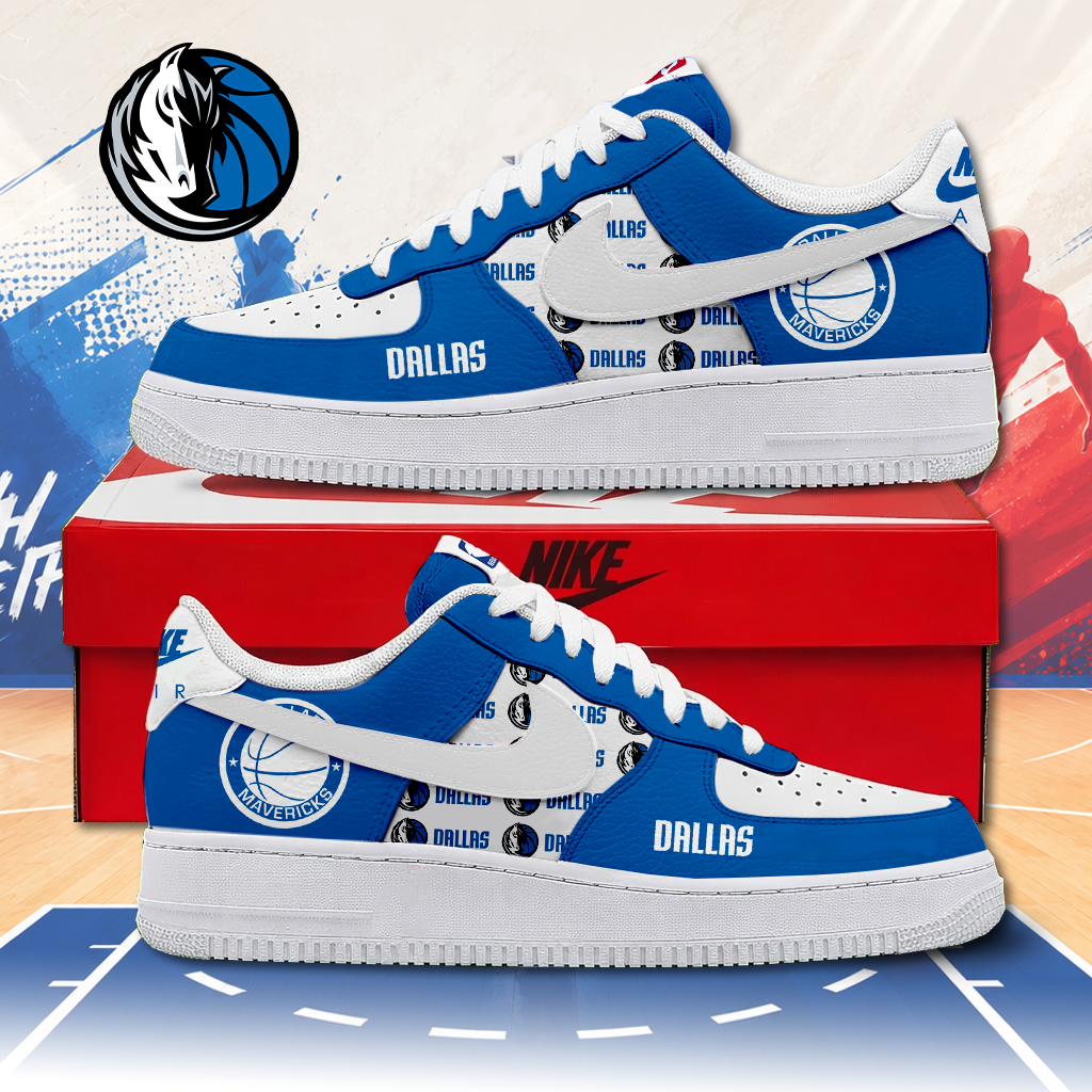 LIMITED EDITION - NEW CUSTOMIZED NBA18 DMA DALLAS MAVERICKS AF1 SNEAKERS