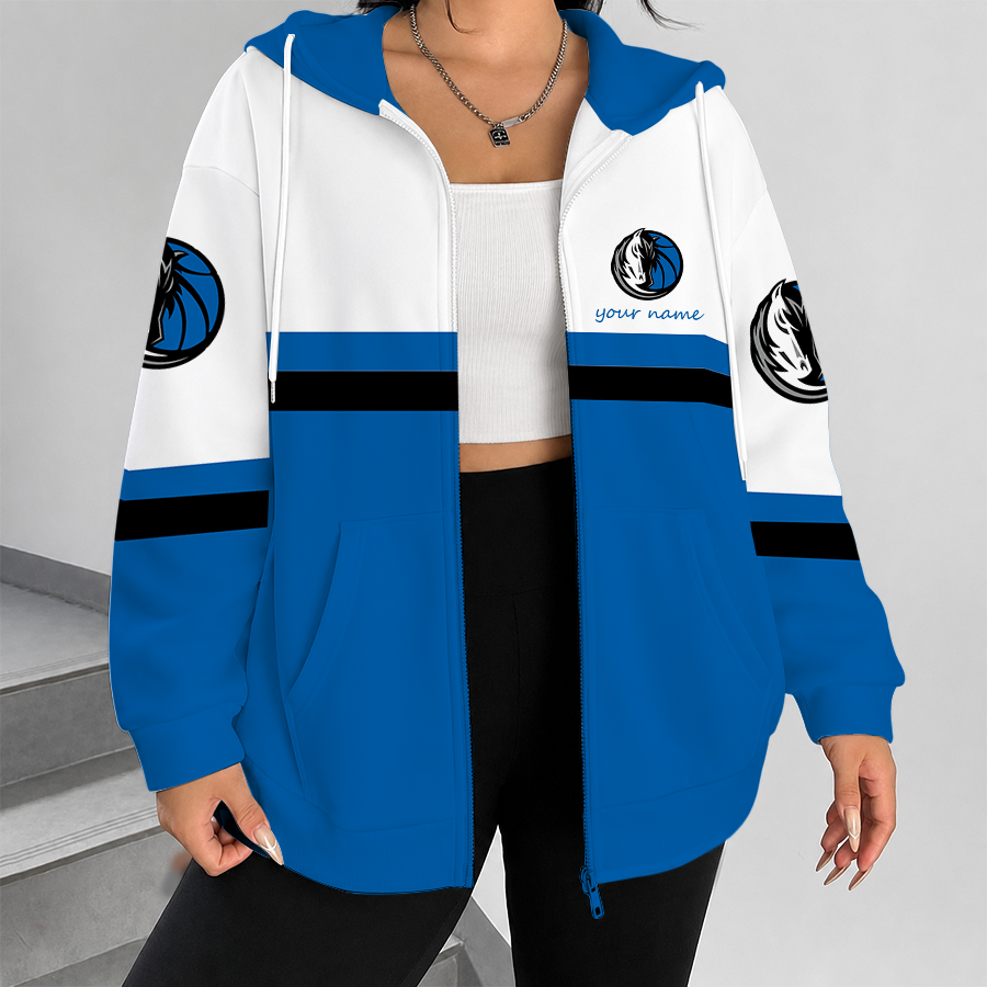 [HOT DEAL] NEW CUSTOMIZED NBA18 DMA DALLAS MAVERICKS ZIP HOODIE