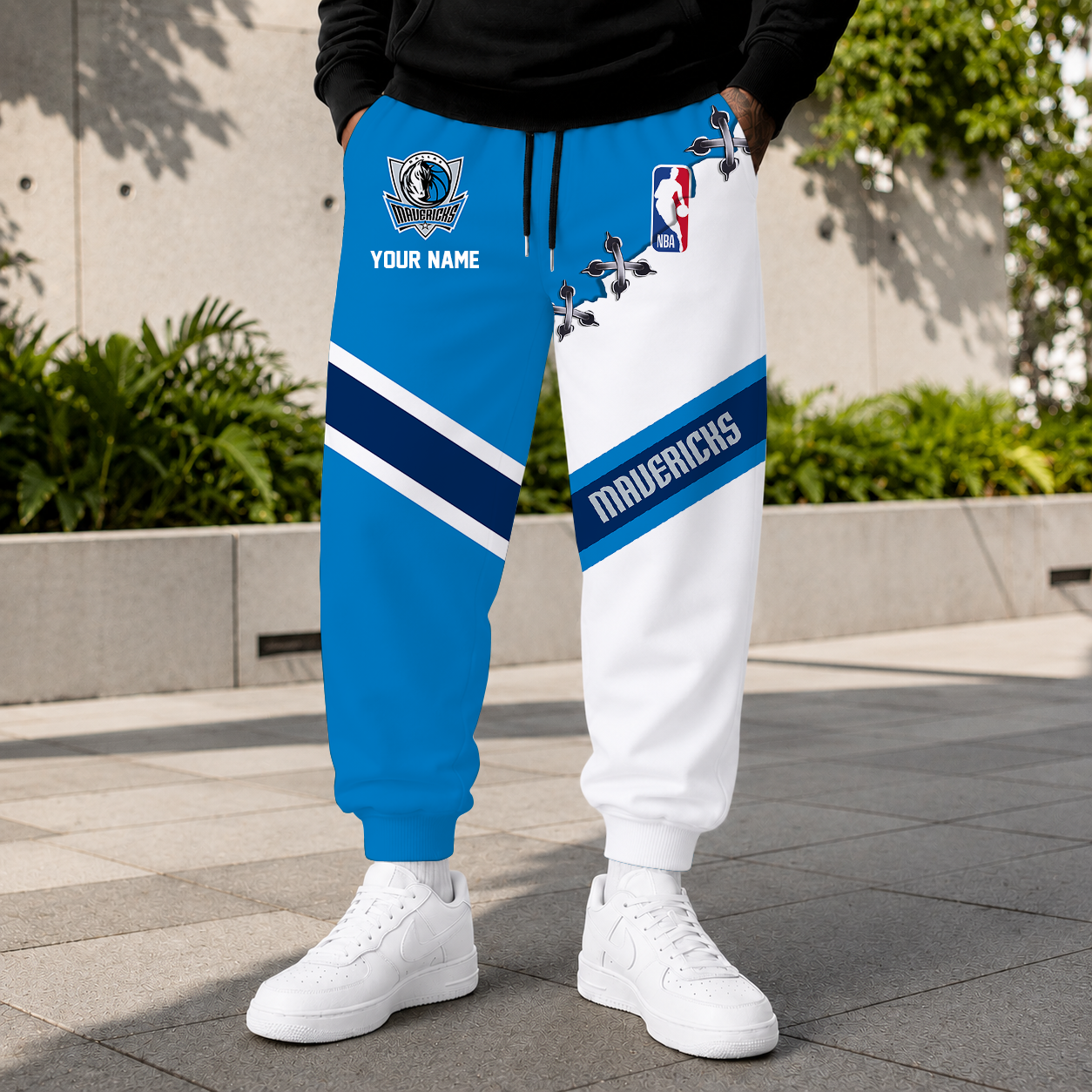 ELITE EDITION - NEW CUSTOMIZED NBA18 DMA DALLAS MAVERICKS SWEATPANTS
